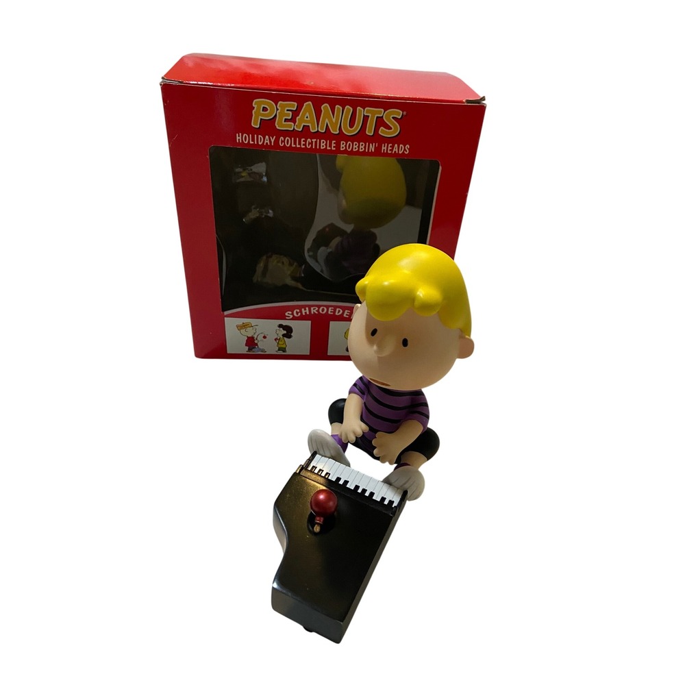 Peanuts Schroeder Holiday Collectible‎ Bobbin Head Bobblehead Piano 8298